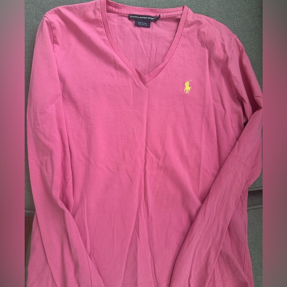 Ralph Lauren Sport Pink Cotton Top, size M